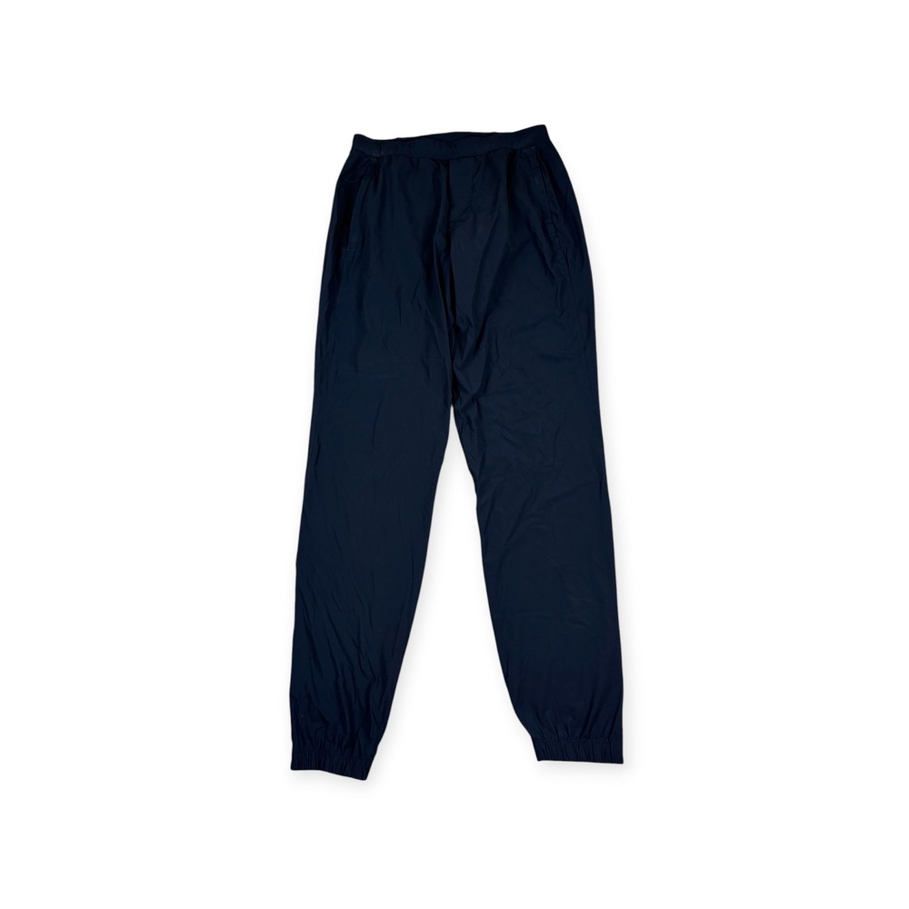 Lululemon Black Activewear Jogger Pants Size S Reflective Logo Ankle Zip Pocket